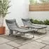 vidaXL Klappbare Sonnenliege mit Kissen 2 pcs Anthrazit