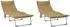 vidaXL Klappbare Sonnenliege mit Kissen 2 pcs Beige