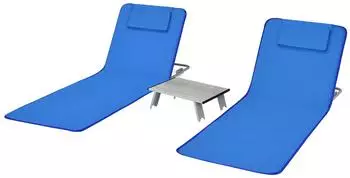 Costway Gartenliege blau/grün