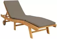 vidaXL Sonnenliege Braun und Taupe Polyester