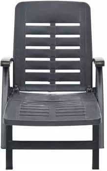 furnicato Sonnenliege Kunststoff Anthrazit 72x189x96 cm