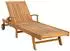 vidaXL Sonnenliege 1-Person Braun Massivholz Teak