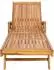 vidaXL Sonnenliege 1-Person Braun Massivholz Teak