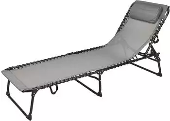 Spetebo Gartenliege XL 190 x 60 cm Anzahl dunkelgrau