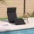 vidaXL Sonnenliege Klappbar Schwarz Karomuster 175x54x8,5 cm