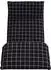vidaXL Sonnenliege Klappbar Schwarz Karomuster 175x54x8,5 cm