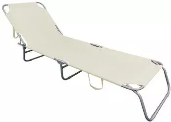 Mojawo Doppelliege 3-Bein Beige 186x55x24cm