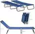 Outsunny Gartenliege Schwarz/Blau (2 Stk.)