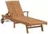 vidaXL Sonnenliege mit Kissen Braun 195 x 59 x 78,5 cm Massivholz Teak