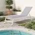 Outsunny Gartenliege hellgrau