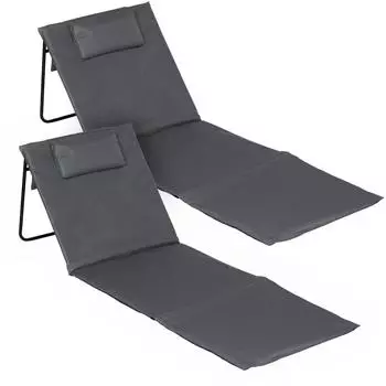 Spetebo Strandmatte grau (2 Stk.)