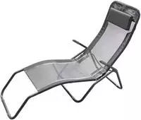 Gesundheitsliege Mit Kopfkissen - 190 Cm / Anthrazit - Klappbare Garten Sonnen...