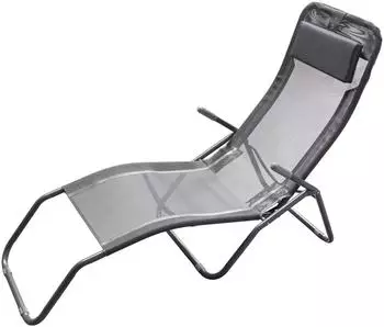 Spetebo Gesundheitsliege mit Kopfkissen 190 cm anthrazit