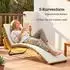 Outsunny Gartenliege mit Auflage Cremeweiß