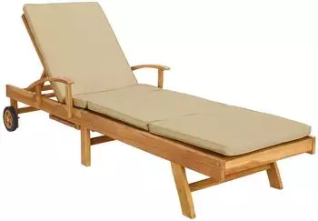 vidaXL Sonnenliege 100% Polyester/Teak