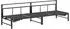 vidaXL Sonnenliege für 3 Personen Schwarz 200 x 62 x 59,5 cm Textilene