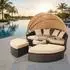 Melko Gartenlounge-Set Polyrattan braun