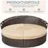 Melko Gartenlounge-Set Polyrattan braun