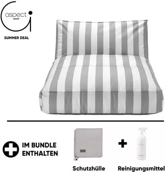 Blomus Daybed STAY Lily White/Elephant Skin 120 cm x 190 cm x 25 cm