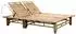 furnicato 2-Personen Sonnenliege Bambus 200x130x(24-87) cm Anthrazit