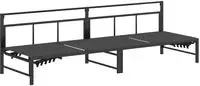 Vidaxl Sun Lounger Black 200 X 62 X 59.5 Cm Textilene