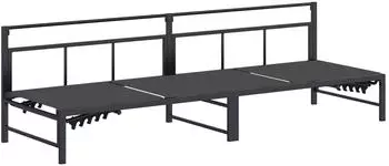 vidaXL Sonnenliege Schwarz 200 x 62 x 59,5 cm