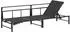 vidaXL Sonnenliege Schwarz 200 x 62 x 59,5 cm