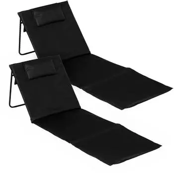 Spetebo Strandmatte schwarz (2 Stk.)