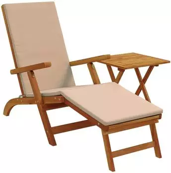 vidaXL Liegestuhl zum Verstellen und Klappen 2 pcs Taupe