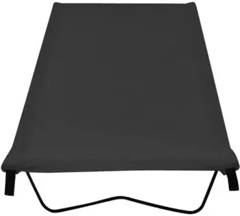 vidaXL Campingliege Campingbett 180x60x19 cm Oxford-Gewebe und Stahl Schwarz