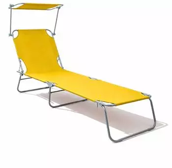 Mojawo Doppelliege 3-Bein Lime 186x55x24cm mit Sonnenschutzdach