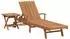 vidaXL Sonnenliege mit Kissen Braun Teak (2 Stk.)