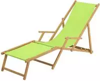 Erst-Holz Liegestuhl pistazie Sonnenliege Strandliege Fu&szlig;teil Deckchair Buche...