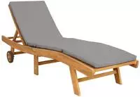vidaXL Sonnenliege Braun und Hellgrau Polyester