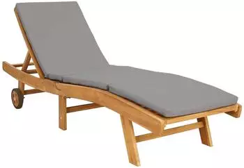 vidaXL Sonnenliege Braun und Hellgrau Polyester