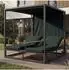 MCW P81 Lounge-Gartenliege Daybed Alu, 10cm-Polster, dunkelgrau/dunkelgrün (100689)