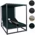 MCW P81 Lounge-Gartenliege Daybed Alu, 10cm-Polster, dunkelgrau/dunkelgrün (100689)