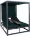 MCW P81 Lounge-Gartenliege Daybed Alu, 10cm-Polster, dunkelgrau/dunkelgrün (100689)