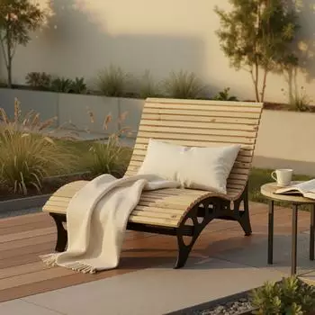 Home Deluxe Wellenholzliege / Waldsofa TAIGA 120 cm
