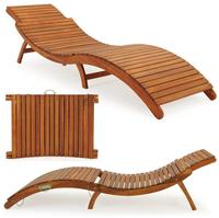 Sonnenliege Klappbar Holz Fsc&reg;-zertifiziert 320kg Belastbarkeit 190x60cm...