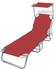 vidaXL Outdoor Foldable Sunbed with Canopy 189 x 58 x 27 cm Red