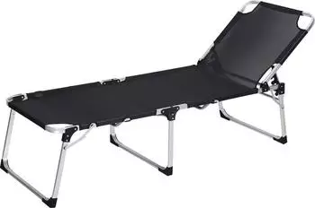 Trendline De Luxe XL Dreibeinliege 214 x 70 x 45 cm schwarz