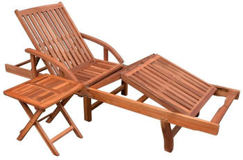 vidaXL Acacia Wood Lounger mit Table (42594)