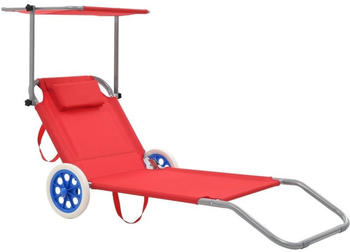 vidaXL Foldable Lounger Red (44324)