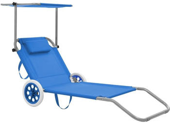 vidaXL Foldable Lounger Blue (44322)