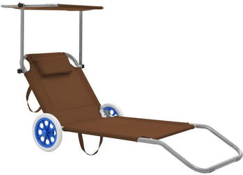 vidaXL Foldable Lounger Taupe (44326)