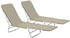 vidaXL Steel Foldable Loungers