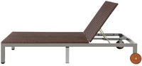 vidaXL Synthetic Rattan Double Lounger Brown (43976)