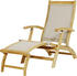 Ploß Richmond Deckchair FSC-Teak/ Textilene taupe 137/160x59x92cm abnehmbares Fußteil braun (1200912)