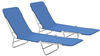 vidaXL Steel Foldable Loungers Blue (44299)